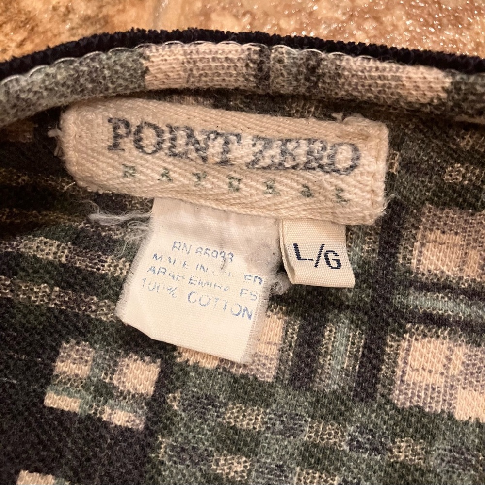 Vintage Point Zero Mens Large Patchwork Pattern S… - image 5